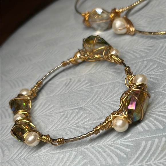 Elegant Gold and Silver Wire Wrapped Bracelets - Picture 7 of 15